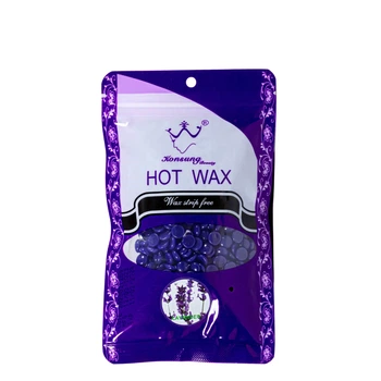 Цветной воск в гранулах Hot Wax 300 грамм Фиолетовый для ног, рук, тела, бикини, подмышек, шеи и декольте, ягодиц, спины
