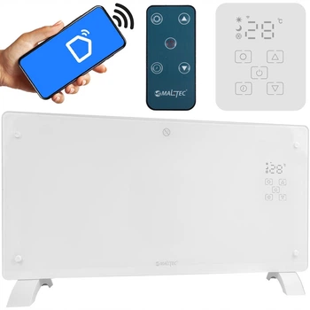 Конвекторний обігрівач скляний Maltec CH7000DWW Wi-Fi Smart білий