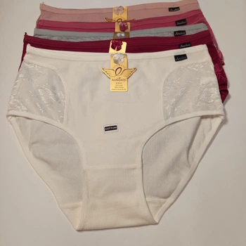 Женские трусики слипы 4XL однотонные 01302B - 5 шт