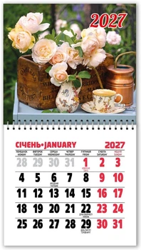 Календарь на магните MKL27-18 2027г. ЕУ Цветы