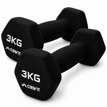 Гантелі вінілові Crivit 2 x 3 кг Black (RD4838131820251)