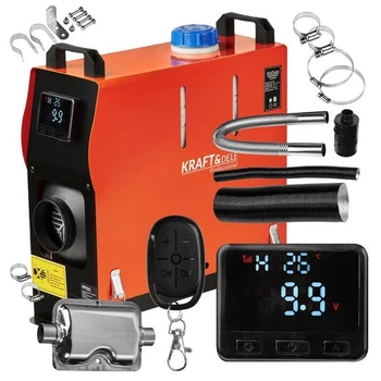 Автономный дизельный обогреватель Kraft&Dele KD11782 9 кВт 12 В с пультом ДК и дисплеем для авто, гаража и помещений.