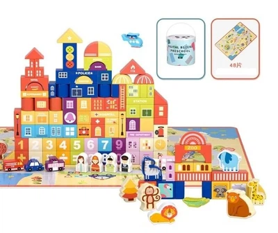 Деревянный конструктор Городок Star Toys Factor Co (C 74301)
