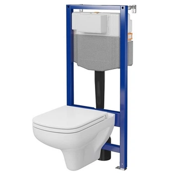 Комплект унитаз с инсталляцией QF COLOUR CLEANON CERSANIT AQUA S701-817