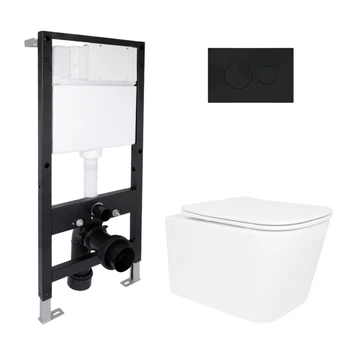 Комплект инсталляция с унитазом Ultra Quiet 485x340x290 Standard QTAP CROW QT05335171W51611
