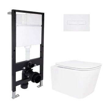 Комплект инсталляция с унитазом Ultra Quiet 485x340x290 Standard QTAP CROW QT05335171W51613