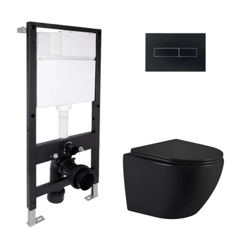 Комплект инсталляция с унитазом Ultra Quiet 485x360x320 Standard QTAP JAY QT07335177MB51716