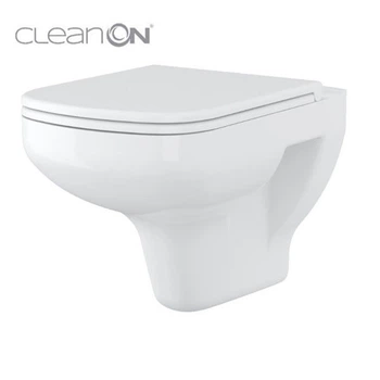 Унітаз підвісний CleanOn з кришкою Slim дюропласт soft close CERSANIT COLOUR SZCZ1001261608