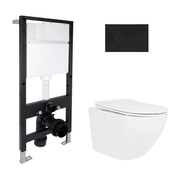 Комплект инсталляция с унитазом Ultra Quiet 485x360x320 Standard QTAP JAY QT07335177W51587