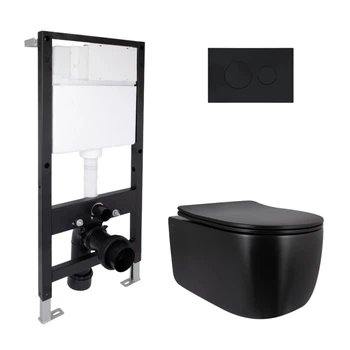 Комплект инсталляция с унитазом Ultra Quiet 515x360x350 Standard QTAP TAURUS QTTAU28BLM5050451725
