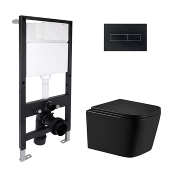 Комплект инсталляция с унитазом Ultra Quiet 485x340x290 Standard QTAP CROW QT05335171MB51722