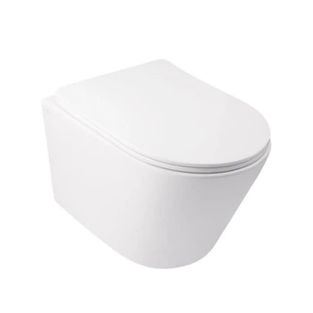 Безободковый подвесной унитаз QTAP SWAN QT16335179W