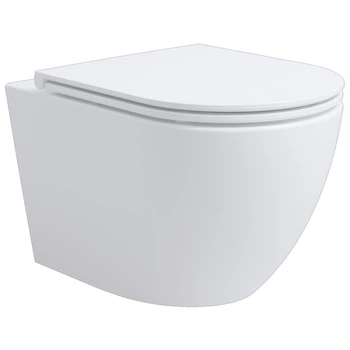 3810830 Aero Підвісний безобідковий унітаз з кришкою soft-close, Vortex Flush, білий глянець (1 сорт) DEVIT 3810830