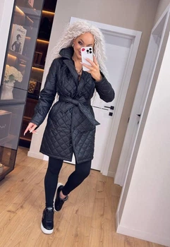 Женская демисезонная куртка стеганная КM 200029 XS-S Черный (K - 200029/1 A )