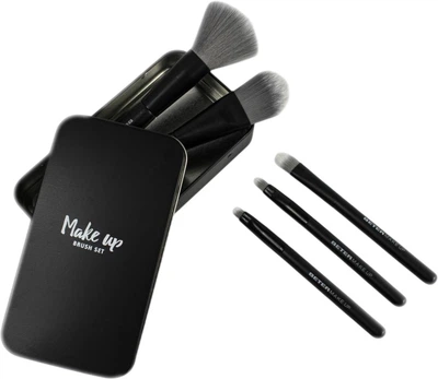 Набір пензлів для макіяжу Beter Essentials Collection 5 предметів + металевий футляр (8412122140724)