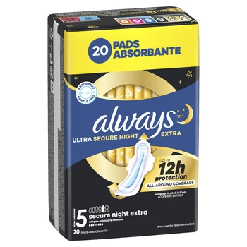 Гігієнічні прокладки Always Ultra Secure Night Extra (Розмір 5) 20 шт