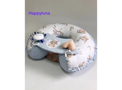 Подушка трансформер 4 в 1 Happy Luna Веселі ведмедики Сірий (0322)