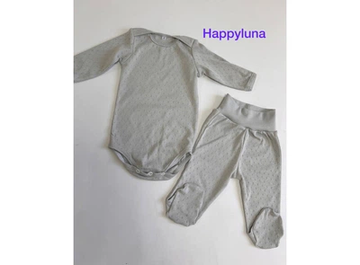 Комплект для немовляти Happy Luna жакард 62 см Сірий (7046-62)