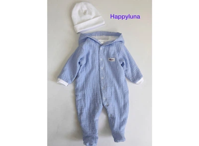 Дитячий комбінезон Happy Luna муслін 62 см Синій (0820-62)