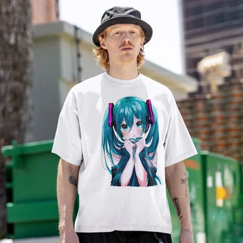 Футболка унісекс Vocaloid (Hatsune Miku wht) XS білий