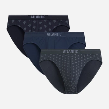 Набор трусов слипов мужских хлопковых Atlantic 3MP-222 XL 3 шт Графитовый/Синий/Индиго (5907086030752)