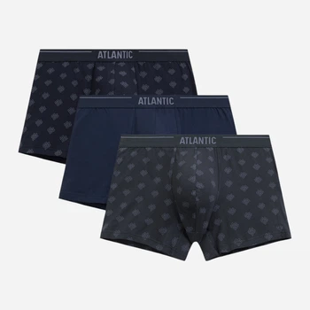 Набор трусов боксеров мужских хлопковых Atlantic 3MH-240 L 3 шт Синий/Индиго/Графитовый (5907086030806)