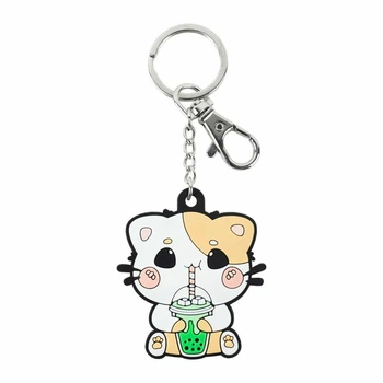 Брелок для ключей Kite "Кошеня з коктейлем" PVC-материал (K26-3001-1)