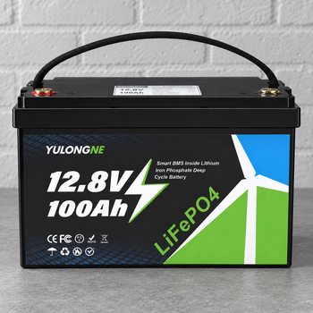 Акумулятор 12В 100 ah YULONGNE LiFePO4 1280 Вт·год з BMS 12,8 В для ДБЖ сонячних систем і резервного живлення квартири 10.5 кг