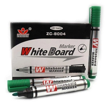 Маркер для сухостираемой доски зеленый круглый ZC-8004-GR