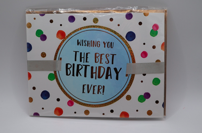 Открытка приветствительная «Wishing You The Best Birthday Ever» с конвертом 20х15 см