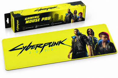 Ігровий килимок для мишки та клавіатури Cyberpunk 700-2, 700×300×3 мм, Speed, жовтий, у коробці