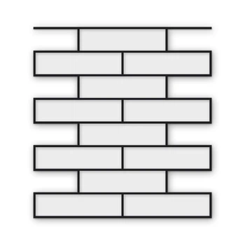 Многоразовый трафарет 83×89 см, 3 мм — под плитку Плитка 100×400, кладка ложковая 1/2, декоративная штукатурка стен