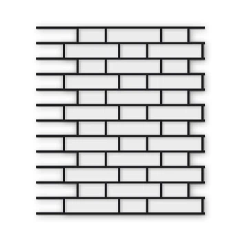 Многоразовый трафарет 76×85 см, 5 мм — под плитку Узкая ручная плитка 60×240 мм, кладка фламандская, декоративная штукатурка стен