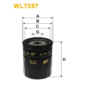 Фильтр масла WIX FILTERS WL7257 для Seat Arosa, Skoda Fabia, Octavia, Volkswagen Lupo