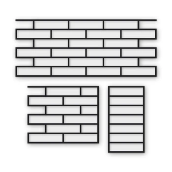 Многоразовый трафарет 91×37 см + 2 откоса, 5 мм — под кирпич Английский низкий 215×50 мм, декоративная штукатурка стен