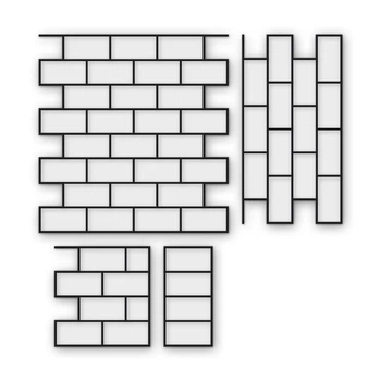 Многоразовый трафарет 85×89 + 85×45 см + 2 откоса, 3 мм — под плитку Плитка 100×200, декоративная штукатурка стен