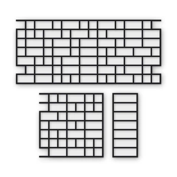 Многоразовый трафарет 97×43 см + 2 откоса, 5 мм — под плитку Миниплитка 50×150 мм, декоративная штукатурка стен