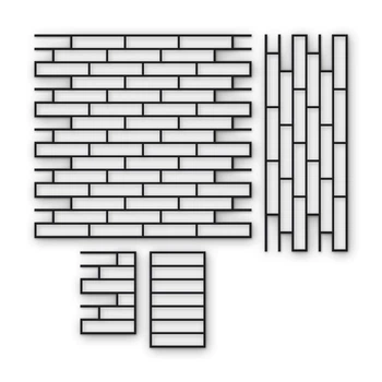Многоразовый трафарет 97×91 + 97×37 см + 2 откоса, 3 мм — под кирпич Австралийский тонкий 230×50 мм, декоративная штукатурка стен