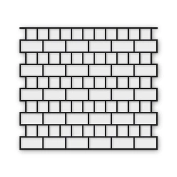 Многоразовый трафарет 97×86 см, 3 мм — под плитку Metro Mini 75×150 мм, кладка английская, декоративная штукатурка стен