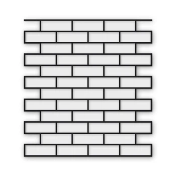 Многоразовый трафарет 85×91 см, 5 мм — под плитку Кабанчик узкий 65×200 мм, кладка ложковая 1/2, декоративная штукатурка стен