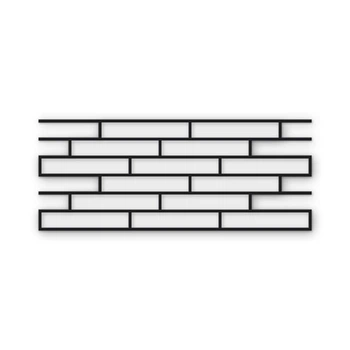 Многоразовый трафарет 91×37 см, 3 мм — под кирпич Nubrik 290 290×50 мм, кладка со смещением 1/3, декоративная штукатурка стен