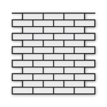 Многоразовый трафарет 93×91 см, 5 мм — под кирпич Датский высокий HF 220×65 мм, кладка ложковая 1/2, декоративная штукатурка стен