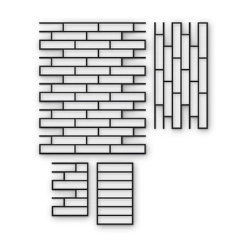 Многоразовый трафарет 76×94 + 76×38 см + 2 откоса, 3 мм — под кирпич Немецкий тонкий кирпич 240×52 мм