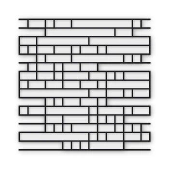 Многоразовый трафарет 94×94 см, 5 мм — под кирпич Длинный клинкерный кирпич 490×52 мм, декоративная штукатурка стен