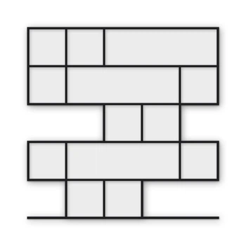 Многоразовый трафарет 82×82 см, 3 мм — под плитку Plank 6×24″ 152×610 мм, кладка старый город, декоративная штукатурка стен