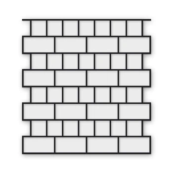 Многоразовый трафарет 85×89 см, 3 мм — под плитку Классическая Metro 100×200 мм, кладка английская, декоративная штукатурка стен