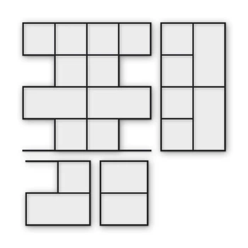 Многоразовый трафарет 85×85 + 85×43 см + 2 откоса, 5 мм — под брусчатку Большая прямоугольная 200×300 мм, мощение и бетон