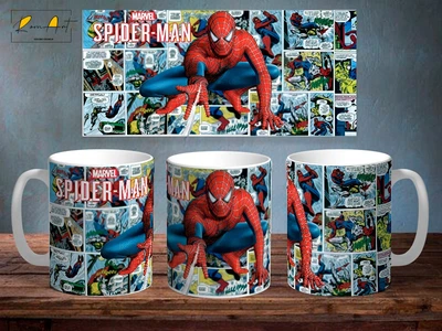 Чашка с принтом «Spiderman 13» Біла 330 мл