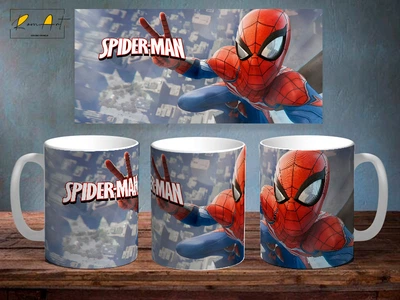 Чашка с принтом «Spiderman 16» Біла 330 мл