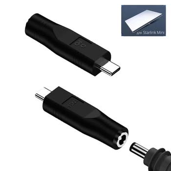 Переходник DC connector / USB Type-C 100W (20V/5A) Power Delivery (PD) для питания спутниковой системы Starlink Mini / Mini X от повербанка, зарядной станции | Старлинк Мини адаптер